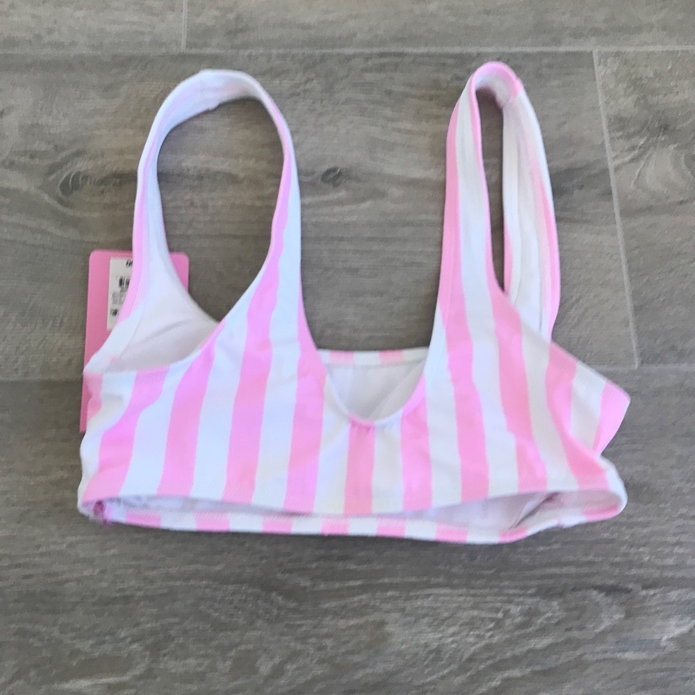 Stoney clover lane for target white pink striped bikini top - Picture 3 of 3